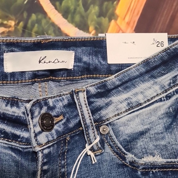 Kancan Distressed Skinny Jeans Size 5/26 NWT - Picture 7 of 9